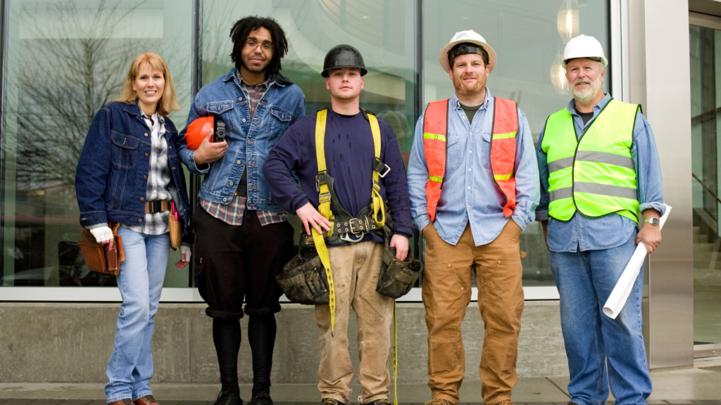 diverse group of workers